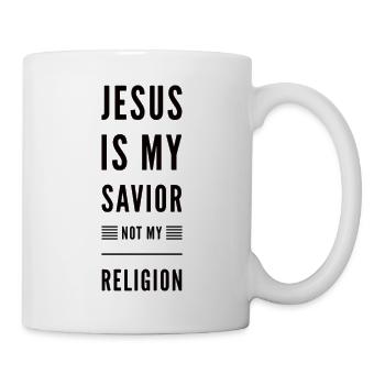 Jesus Is My Savior Not My Religion - Mug - white - Right