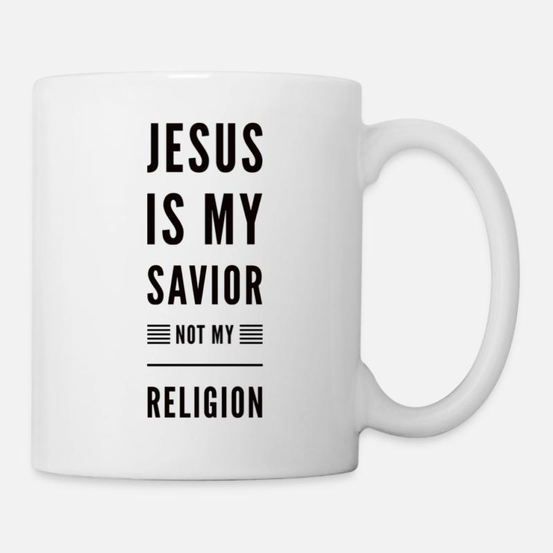 Jésus est mon Sauveur et non ma religion - Mug blanc - blanc