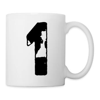 1 Zahl Trikot - Tasse - Weiß - Rechts