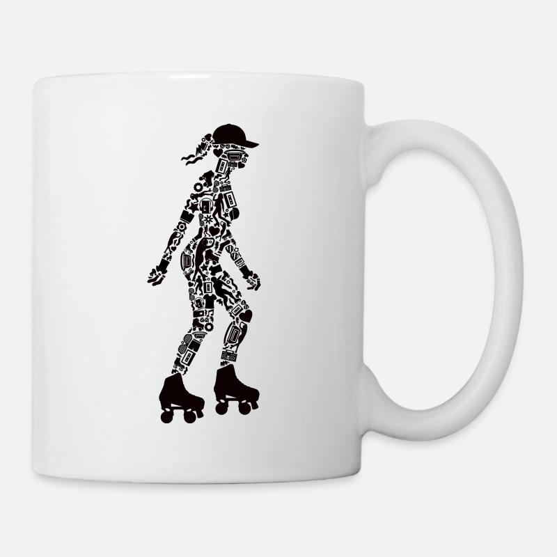 Roller Roller Filles Roller Skating Roller Roller Skating - Mug blanc - blanc
