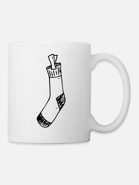 Vieille chaussette Chaussettes de lessive Femme au foyer - Mug blanc - blanc
