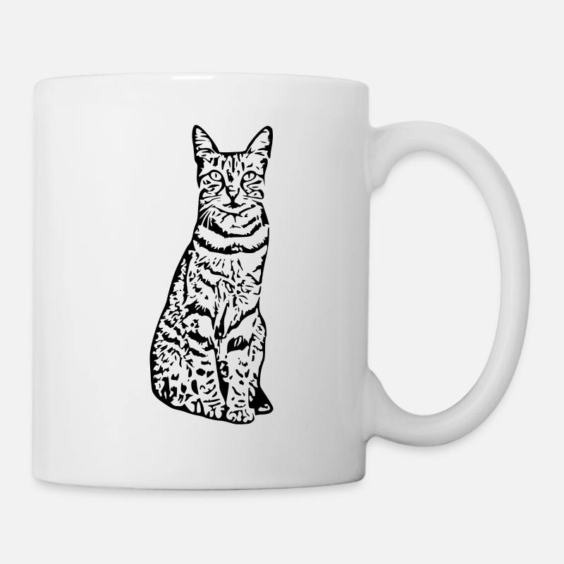 Katze Kätzchen Katzenshirt Geschenk - Tasse - Weiß