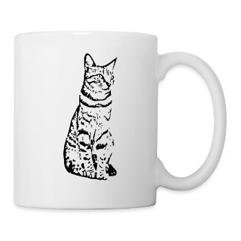 Chat noir - Mug blanc - blanc - Droite