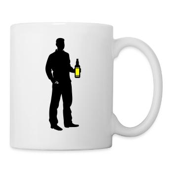 Drinker Silhouette Icon - Mug - white - Right