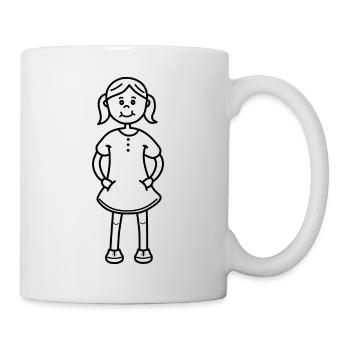 Mädchen - Tasse - Weiß - Rechts