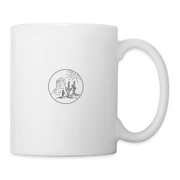Wüste Monument Valley Geschenkidee Kaktus - Tasse - Weiß - Rechts