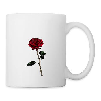 Rose Symbol Illustration Silhouette - Mug - white - Right