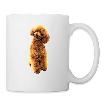 Süßer Pudel Welpe - Tasse - Weiß - Rechts
