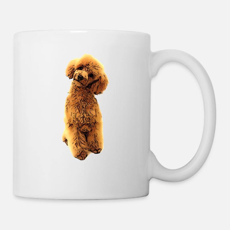 Süßer Pudel Welpe - Tasse - Weiß