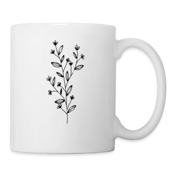 Branch branch leaf leaves plant nature mistletoe fir - Mug - white - Right