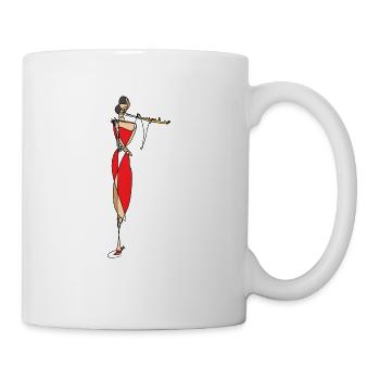 Flöte - Tasse - Weiß - Rechts