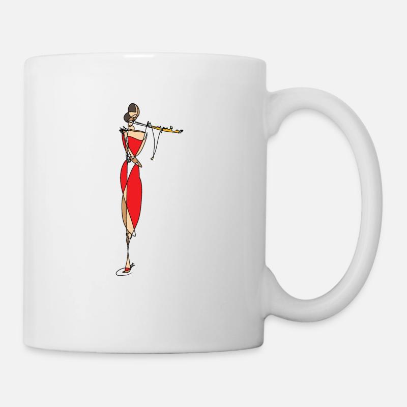 Flöte - Tasse - Weiß