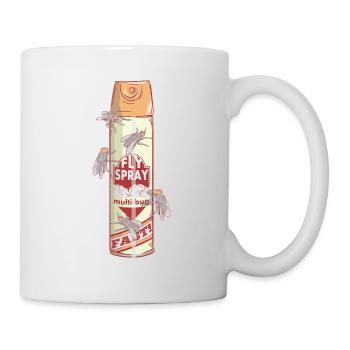 Lustige Dose Fliegenspray - Tasse - Weiß - Rechts