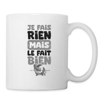 Retraite drôle je fais rein mais le fait bien - Mug blanc - blanc - Droite
