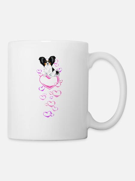 Papillon-Blasen 3 - Tasse - Weiß