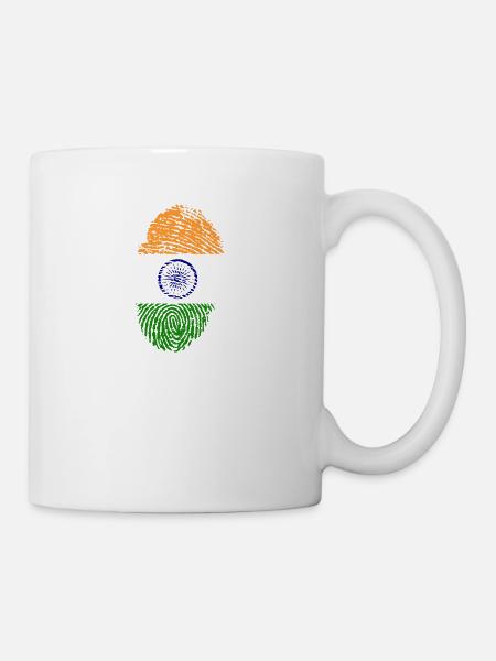 Fingerprint - Indien - Tasse - Weiß