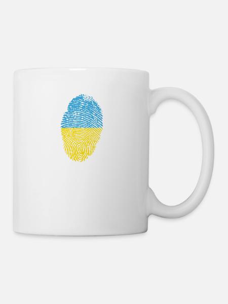 Empreintes digitales - Ukraine - Mug blanc - blanc