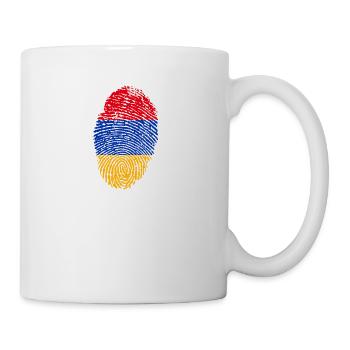 fingerprint i love wurzeln armenia armenien - Tasse - Weiß - Rechts