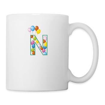 lettre N ballons - Mug blanc - blanc - Droite