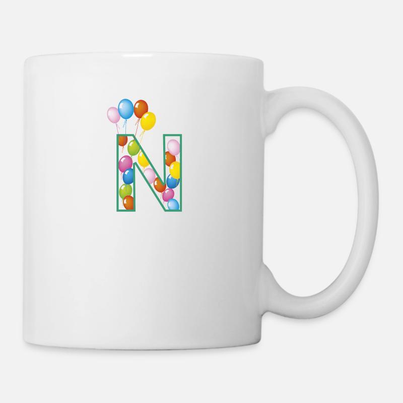 letter N balloons - Mug - white