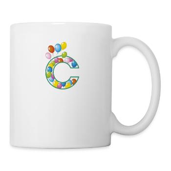Ballons de lettre C - Mug blanc - blanc - Droite