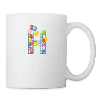 ballons lettre H - Mug blanc - blanc - Droite
