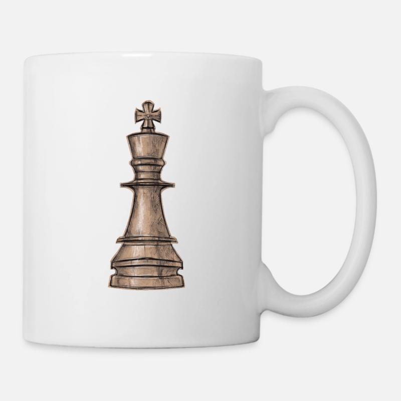 Schachkönig - Tasse - Weiß