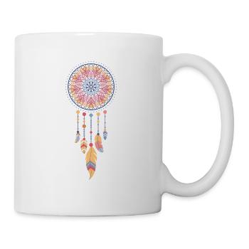 Traumfänger mit Mandala - Tasse - Weiß - Rechts