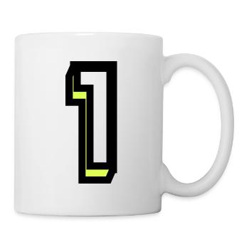 1. 1 AN. 1er ANNIVERSAIRE. ANNIVERSAIRE 1 AN - Mug blanc - blanc - Droite