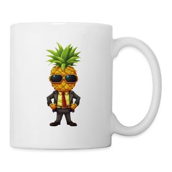 Gangster Pineapple with Sunglasses Cool Design - Mug - white - Right