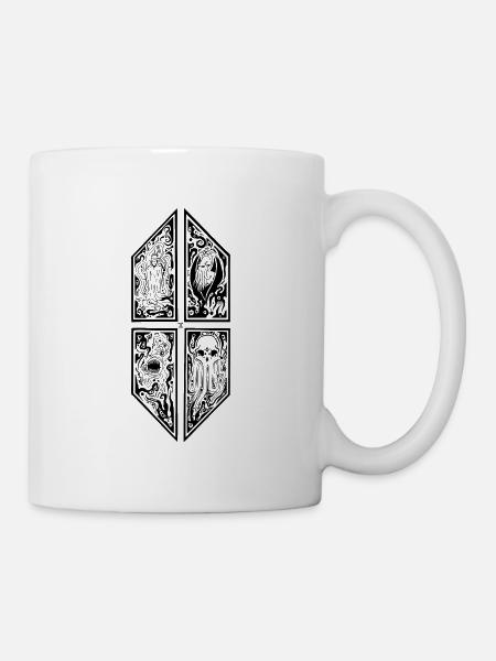 cthulhu ornament - Tasse - Weiß