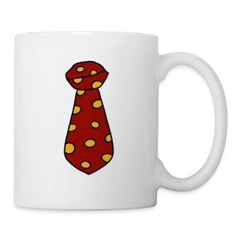 Krawatte - Tasse - Weiß - Rechts