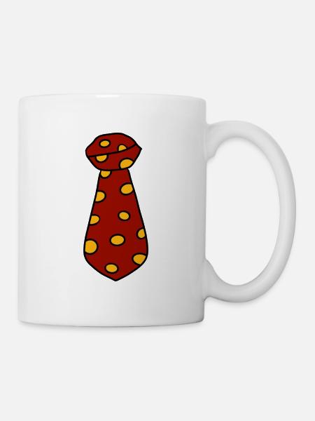 Krawatte - Tasse - Weiß