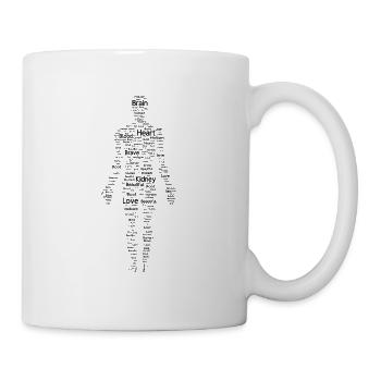 Human body from word cloud - Mug - white - Right