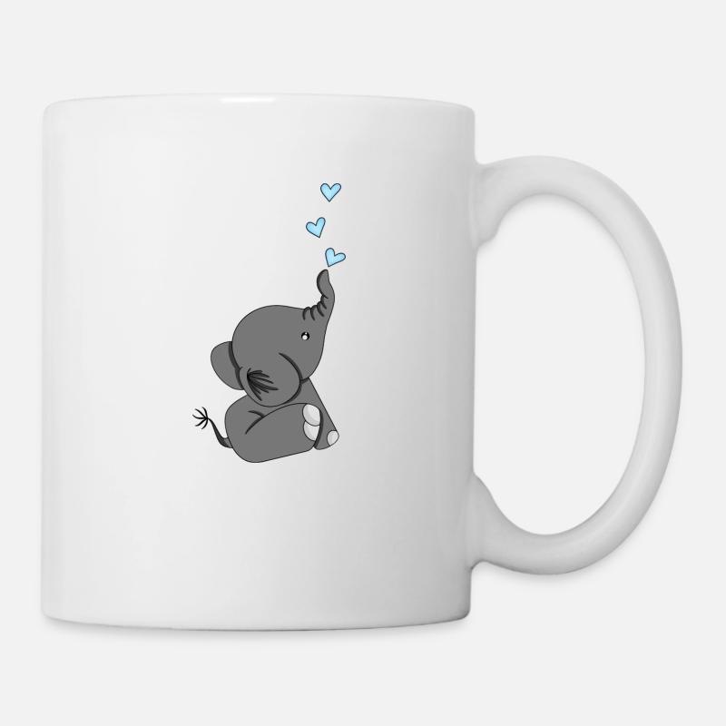 LITTLE ELEPHANT LOVE - Mug blanc - blanc