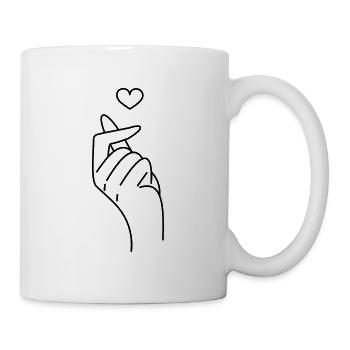 LES MAINS DE LA SAINT VALENTIN - Mug blanc - blanc - Droite