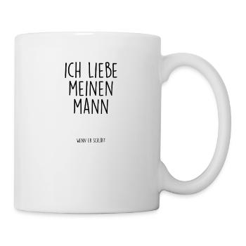 ich liebe meinen mann , wenn der schläft - Tasse - Weiß - Rechts