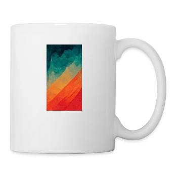 Von Blau zu Rot - Tasse - Weiß - Rechts