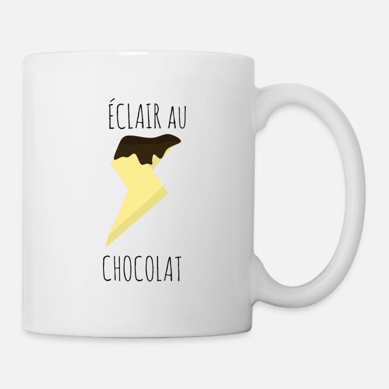 Éclair Au Chocolat, Jeu de mot - Mug blanc - blanc