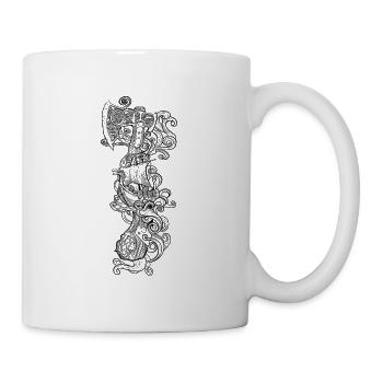 Nordisches Boot Viking - Drakkar neue Kunst - Tasse - Weiß - Rechts