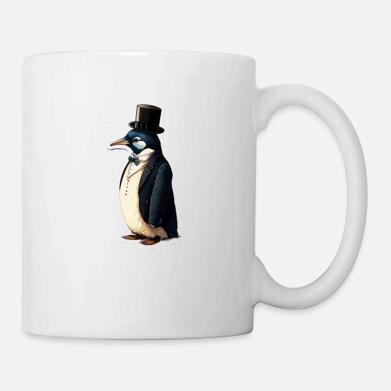 Gentleman-Pinguin - Tasse - Weiß