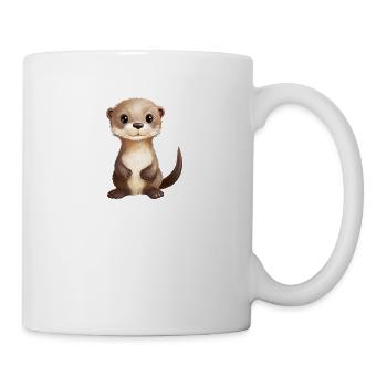 Petits sourires de loutre mignons - pour les bébés et les enfants - Mug blanc - blanc - Droite
