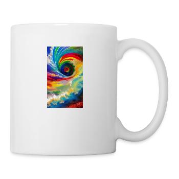 Univers spirale coloré - Mug blanc - blanc - Droite
