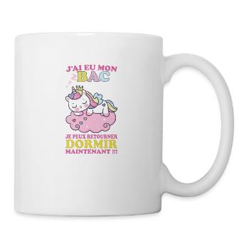 Baccalauréat 2023 Cadeau félicitation BAC Licorne - Mug blanc - blanc - Droite