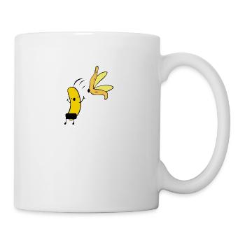Naked Banana Banane nackt Party Zensur Comic gelb - Tasse - Weiß - Rechts