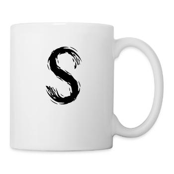 Lettre S noir - Mug blanc - blanc - Droite