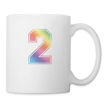 2 Number Colorful - Mug - white - Right