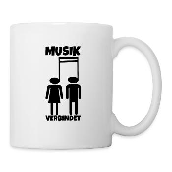 Musik verbindet Musiknoten - Tasse - Weiß - Rechts