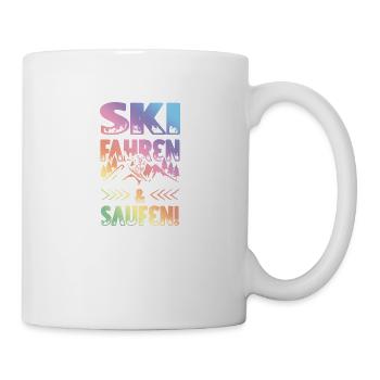 Ski fahren und saufen - Tasse - Weiß - Rechts