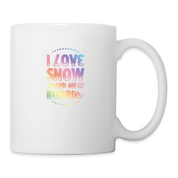 I love Snowboarding - Tasse - Weiß - Rechts